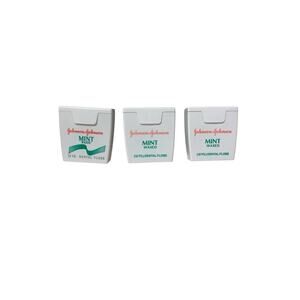 Set of 3 Rare Vintage Johnson and Johnson dental‎ floss Mint Waxed